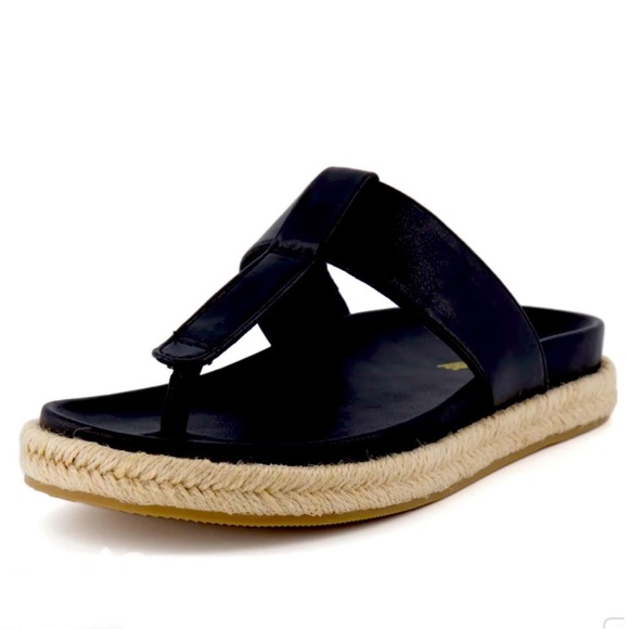 Joie Black Espadrille Thong Sandals Style Name Nacho Women’s Size 8 - Picture 1 of 16